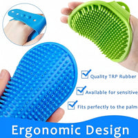 2 pack dog grooming brushes with soft silicone for dogs and cats
