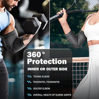 Side view of ergonomic elbow compression sleeves showing breathable and flexible material