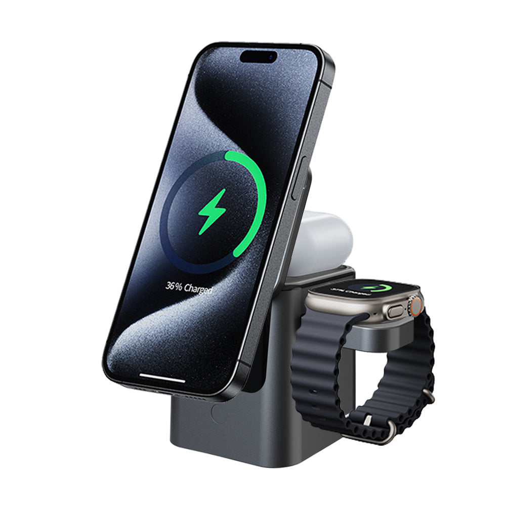 3-in-1 magnetic wireless charging stand for multiple devices