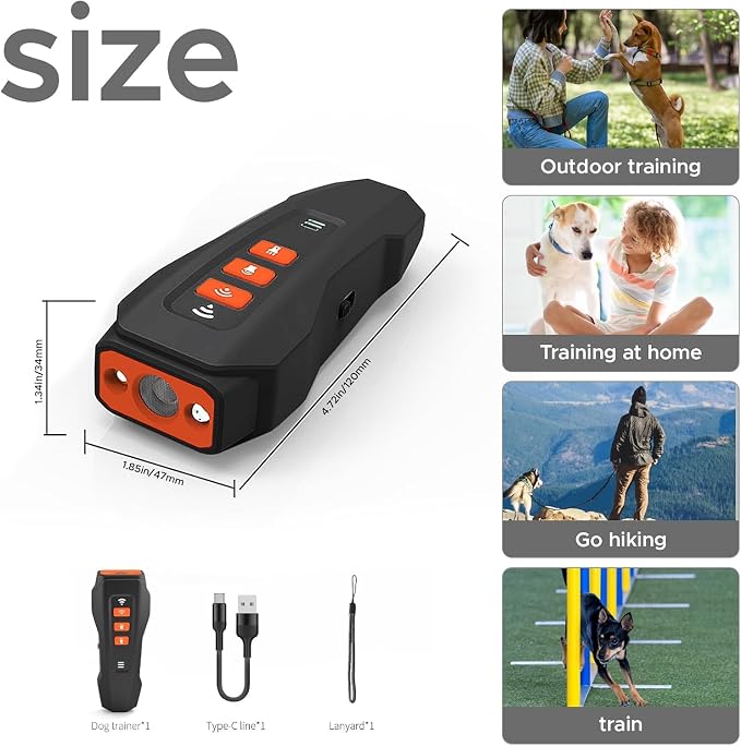 3 Mode Dog Training Device with Portable Design