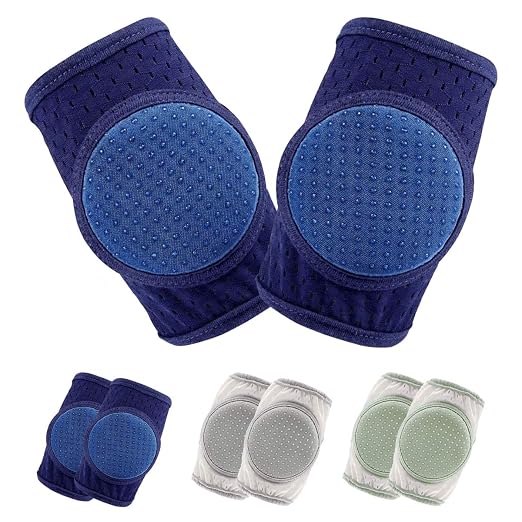 3 Pairs Baby Knee Pads – Soft Knee Guard, Knee Protector, Kneepad & Knee and Elbow Guard for Crawling Infants and Toddlers