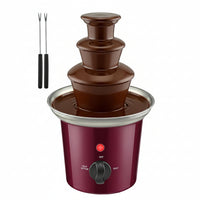 3-tier mini chocolate fountain with compact tabletop design
