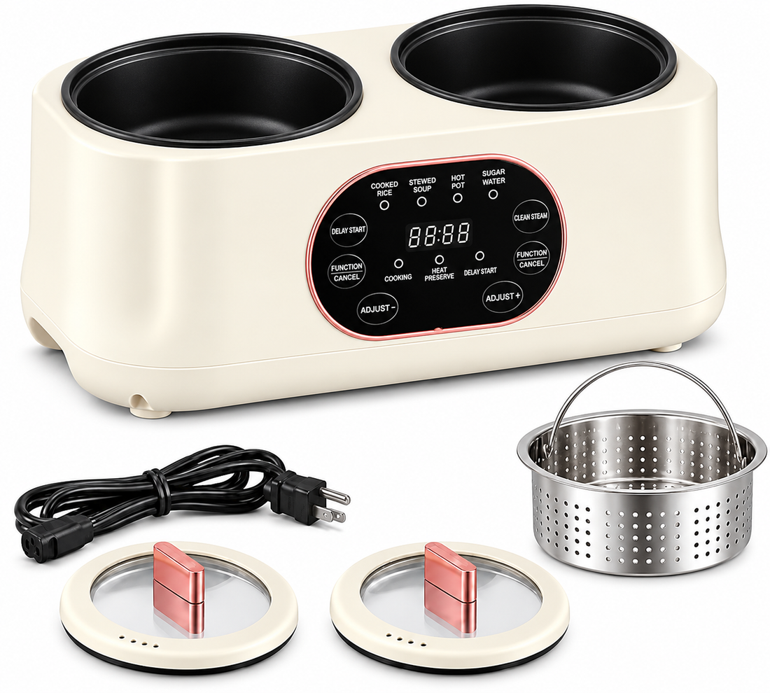 4L Multifunction Electric Cooker with Steamer Basket