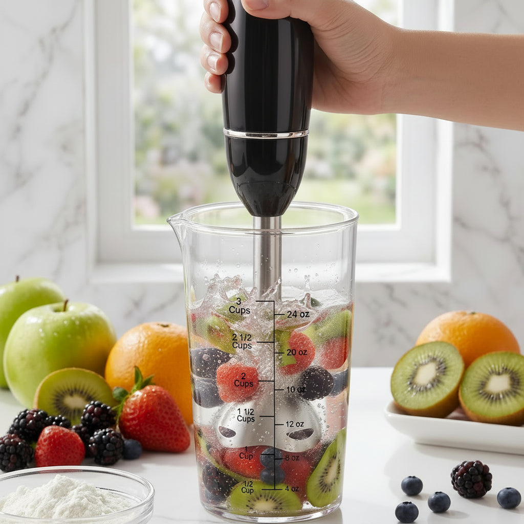 Electric Immersion Blender Set with 2-Speed Control