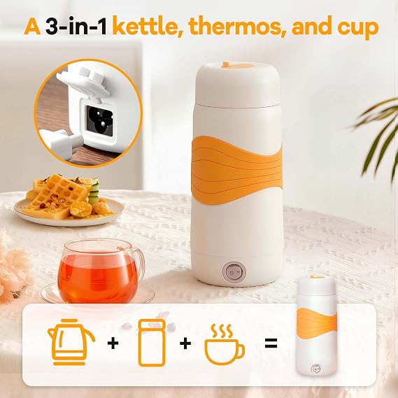 Compact BPA-Free Electric Kettle for Travel & Office