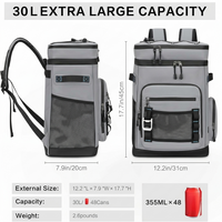 30L insulated cooler backpack for food and drinks storage