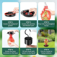30 oz hanging glass bird feeder