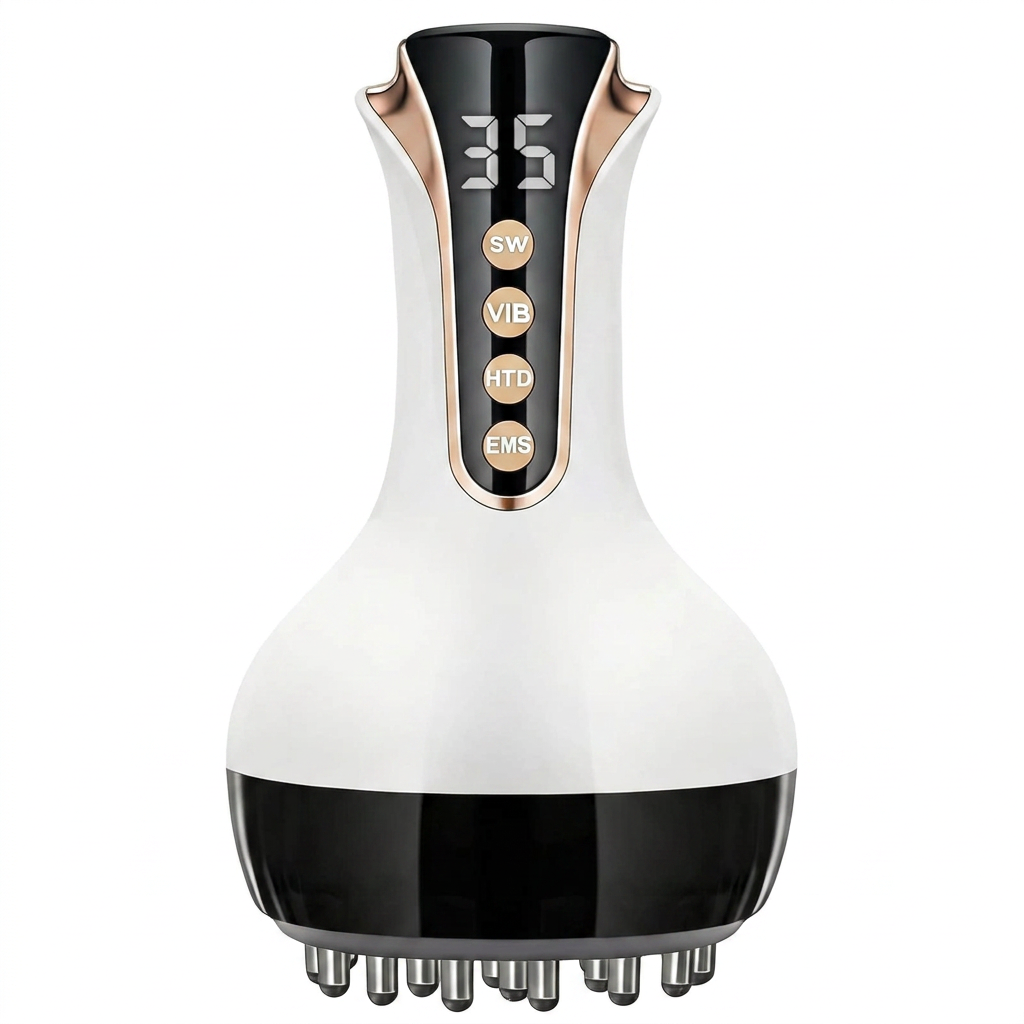 35-speed electric body massager with portable handheld design front view