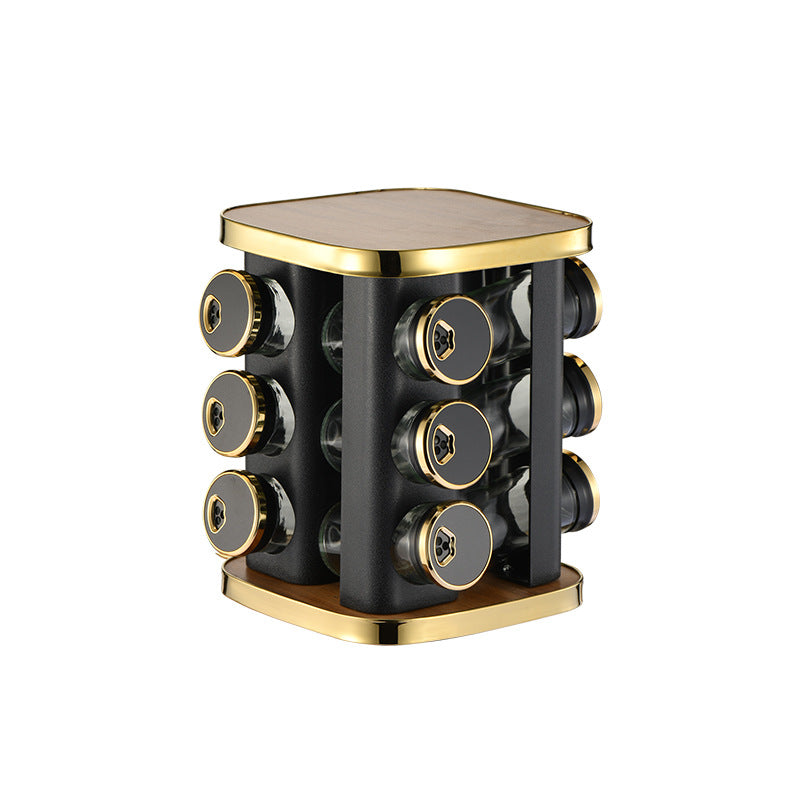 360-degree rotating countertop spice tower