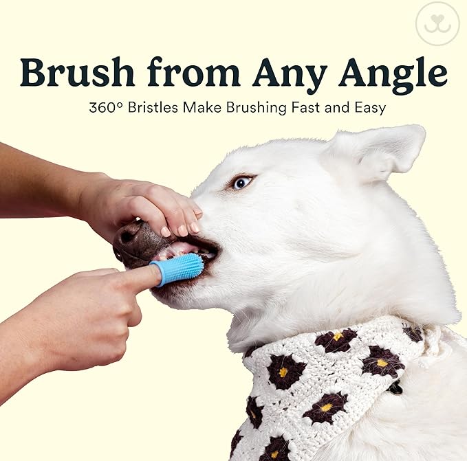 360-Degree Dog Toothbrush for Complete Oral Care and Teeth Cleaning