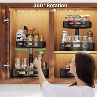 360-degree rotating spice rack organizer