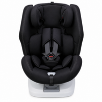 360 rotating baby car seat front view with padded harness