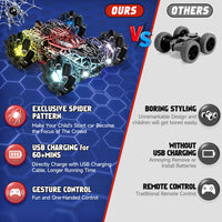 360 rotating RC stunt car with gesture sensing and 2.4GHz remote