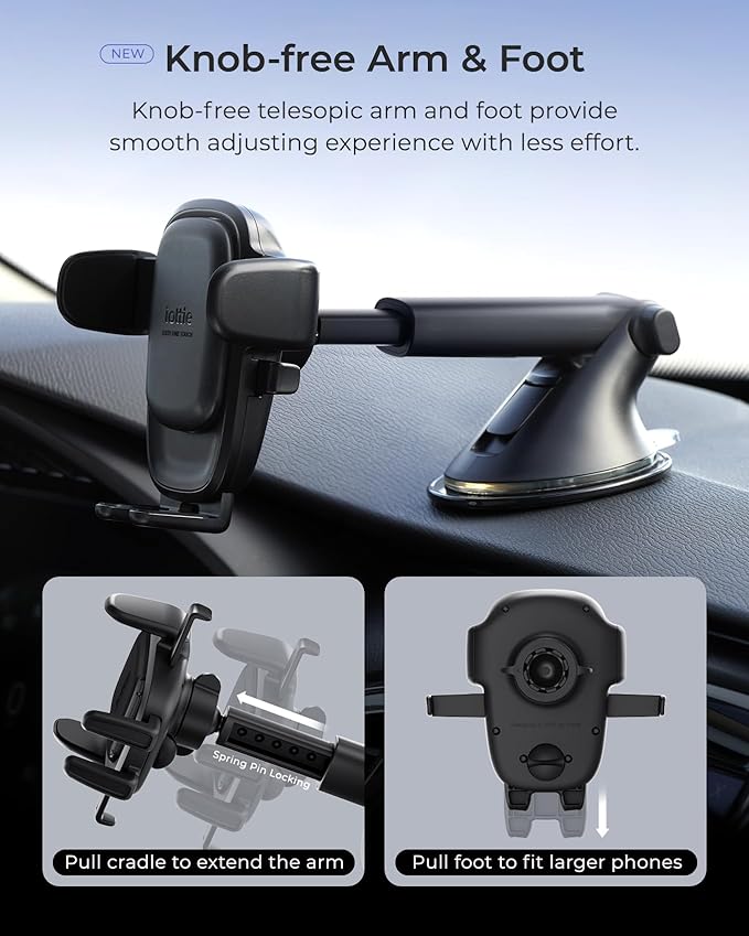 adjustable 360 rotation car phone mount flexible viewing angle