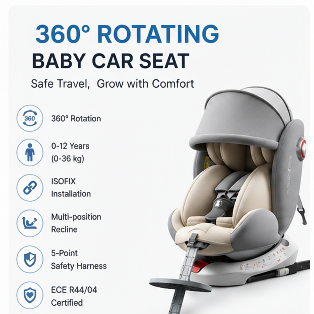 360 degree swivel baby car seat base