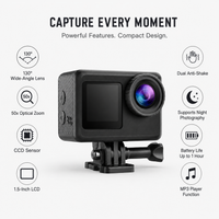 Sports action camera with 360 degree wide view support
