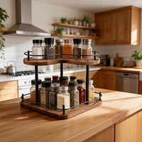 Large Capacity Countertop Lazy Susan for Spices and Condiments