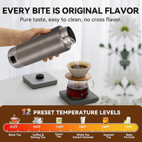 Compact 380ML electric kettle for tea and coffee preparation