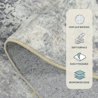 Non-slip round rug for bathroom and kitchen use
