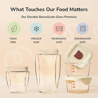 250W Electric Food Maker Machine with 2 Glass Cups, Baby Food Blender, Food Processor Machine and Puree Maker for Smoothies