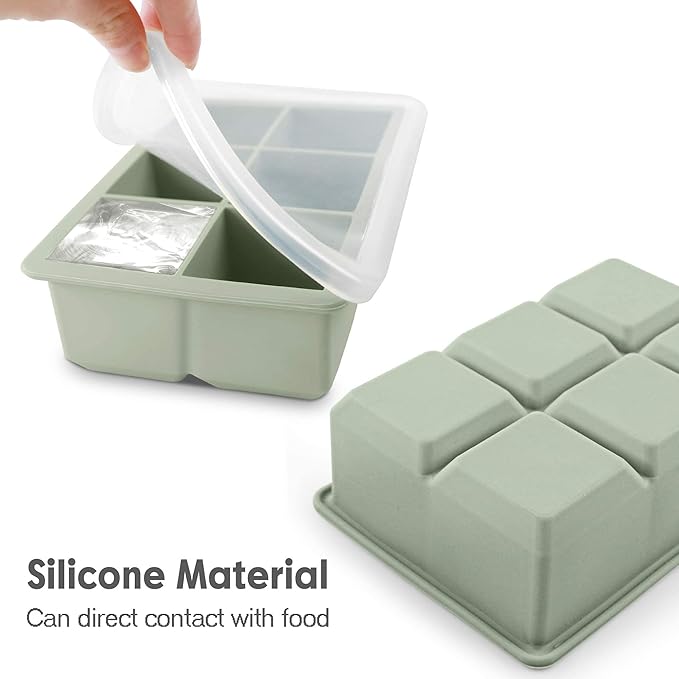 Stackable Ice Cube Trays with Leakproof Lids