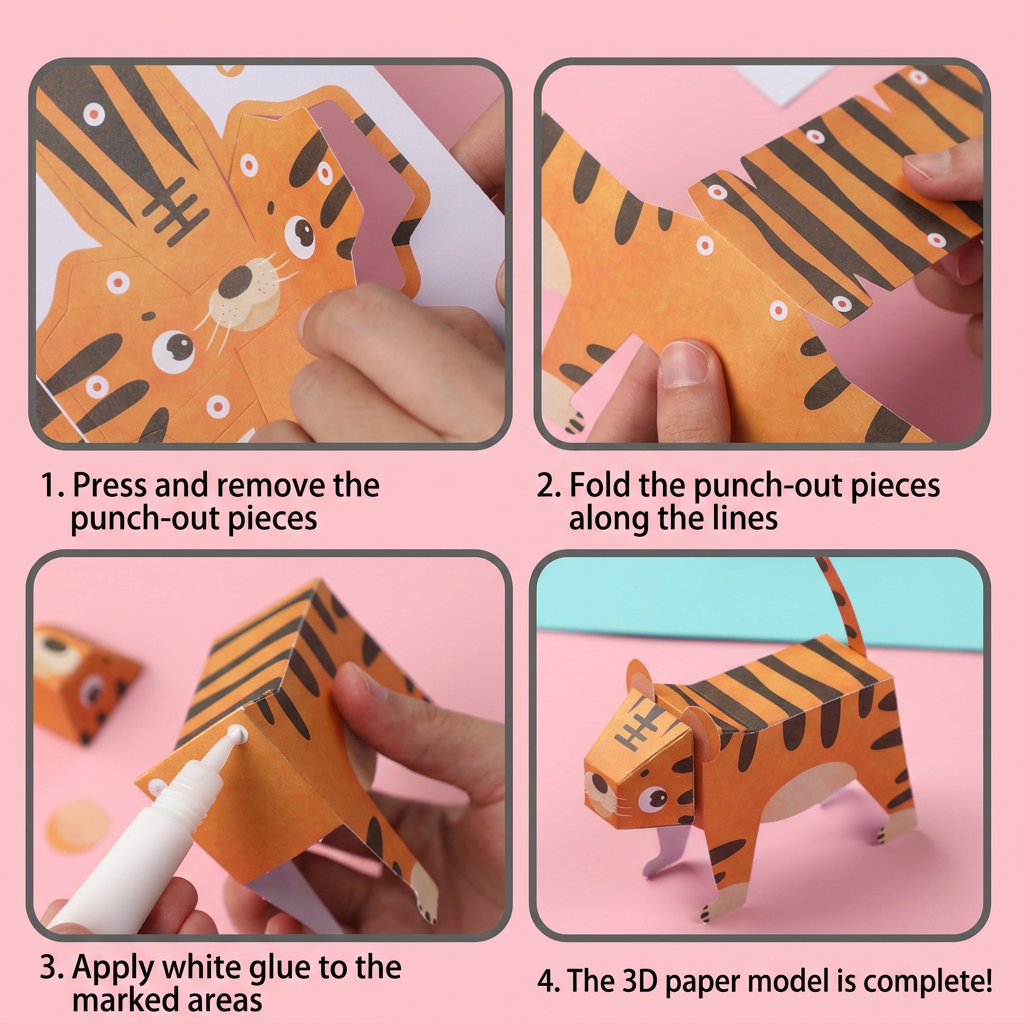 3D Origami DIY Puzzle Kit – Educational Toy for Kids, Crafting & Learning Fun
