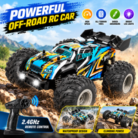 RC Cars 1:18 Scale – Off Road Remote Control Car with Lights, Big Wheel RC Monster Truck, Remote Control Toy Car for Kids