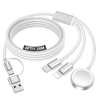 3 in 1 charging cable type c lightning magnetic watch charger
