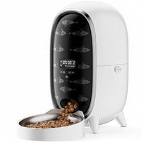 3L Automatic Cat Food Dispenser With Double Bowl Design