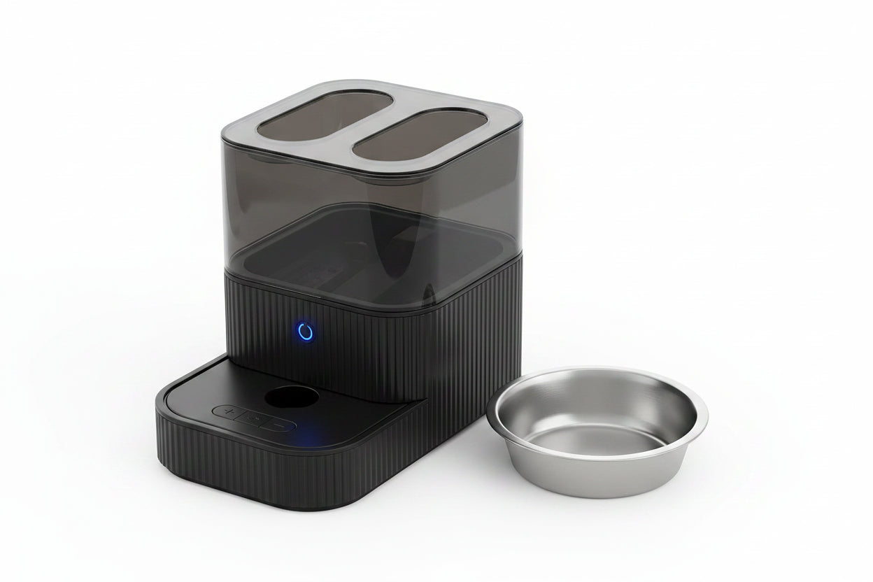 3L WiFi programmable pet dry food unit with stainless steel bowl