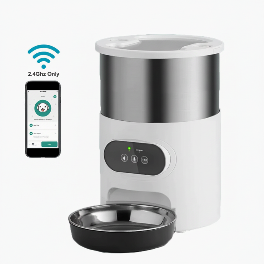 3L WiFi Smart Pet Feeder with Stainless Steel Bowl