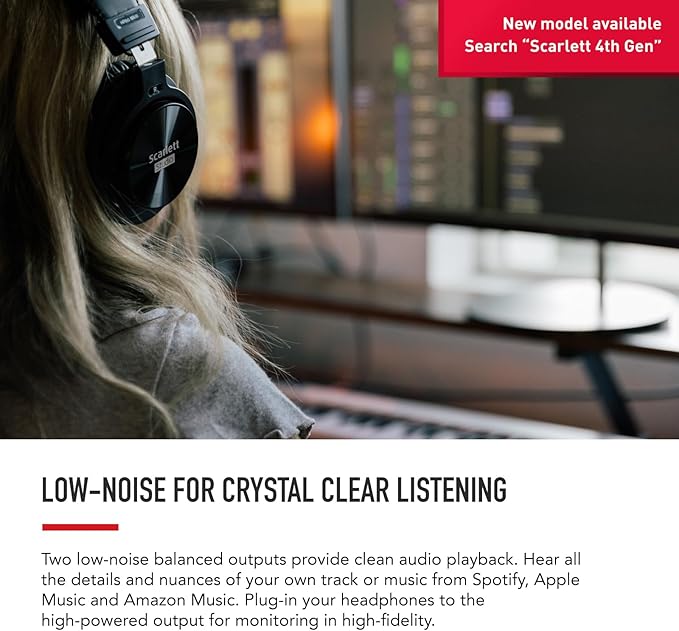 3rd Gen USB audio interface, perfect for home studios, on-the-go recording, and podcasting