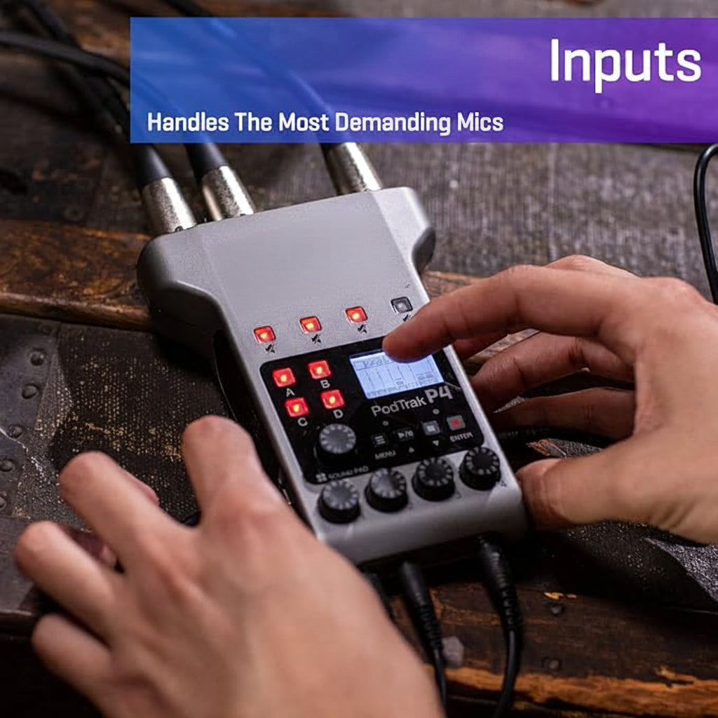 4 channel XLR audio mixer for studio use