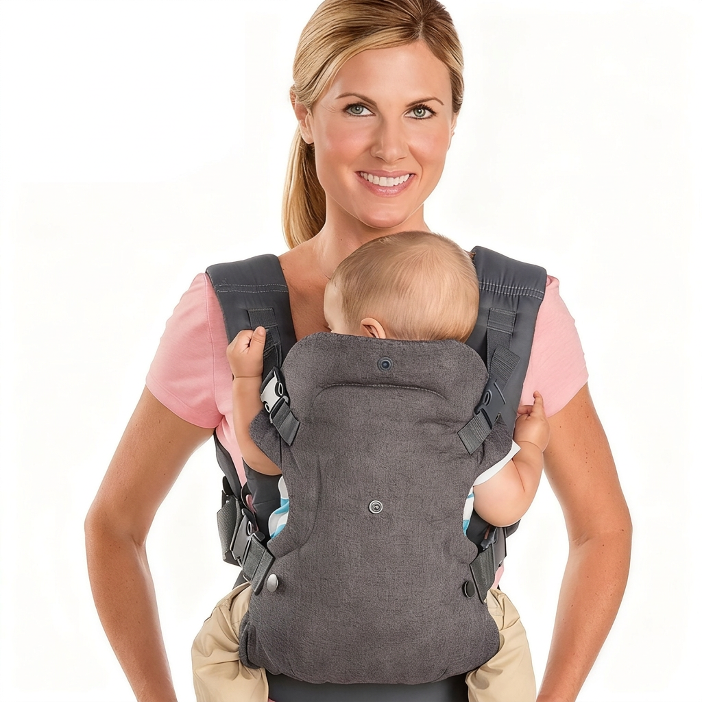 4-in-1 convertible baby carrier ergonomic design for newborns and toddlers