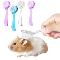4 Pack Hamster Grooming Brushes with Soft Bristles for Small Animals"
