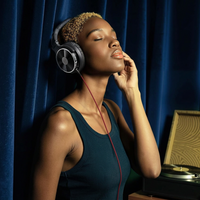 Over-ear headphones with 1/4 to 3.5mm jack connector for compatibility with AMP, computer, and recording devices