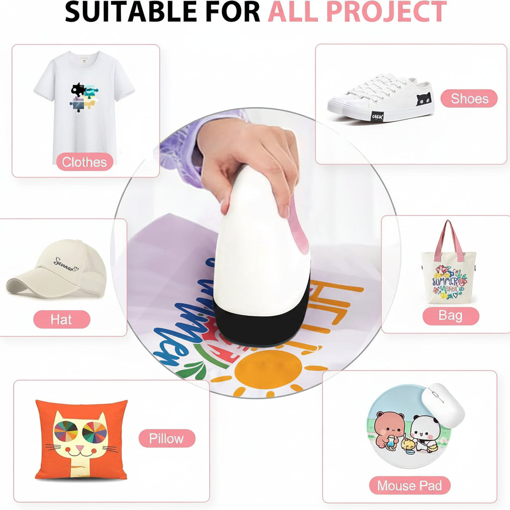 Portable craft heat press machine for small fabric projects