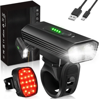 4000 lumens bike light set with front and rear lights for night riding