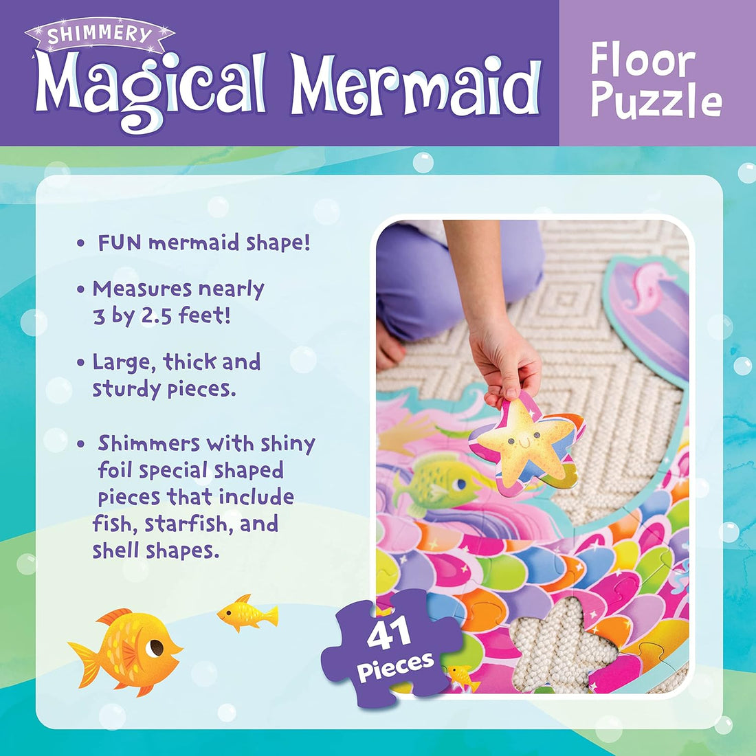 41 Piece Mermaid Puzzle For Toddlers Learning Toy