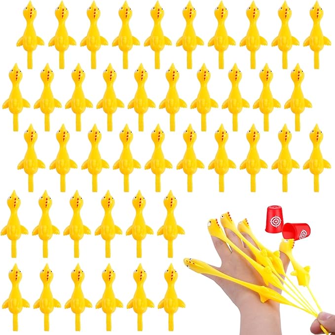 42PCS stretchy rubber chicken toys for kids party favors