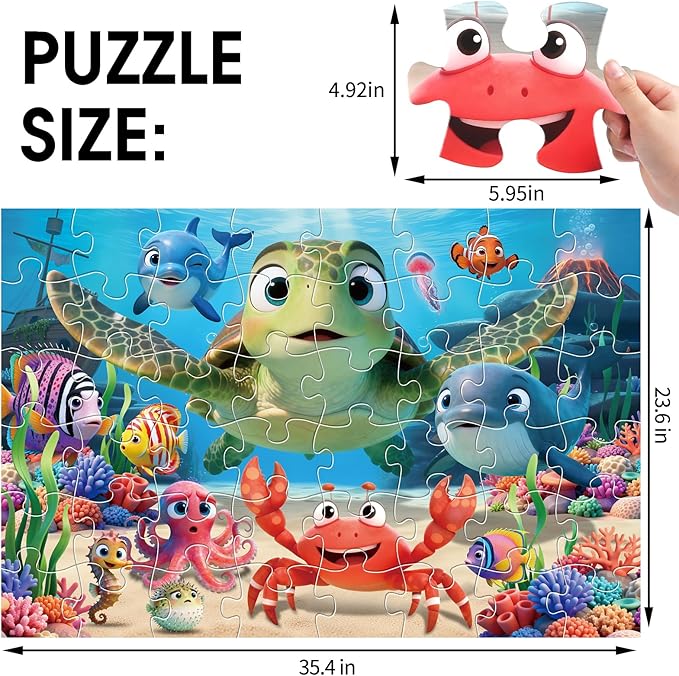 48 Piece Sea Turtle Puzzle For Toddlers