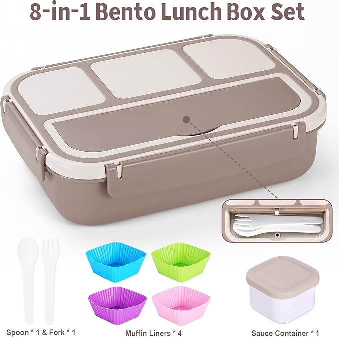 Dishwasher Safe Bento Box with Utensils for Adults