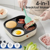 4 cup electric egg pan for omelettes pancakes and small breakfast portions