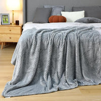 3D Waffle Textured Throw Blankets for Sofa Chair and Bed