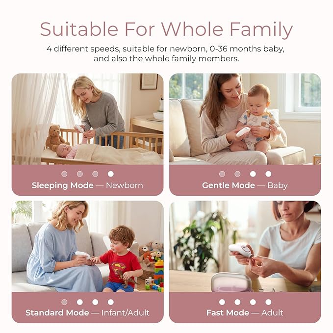 Electric Baby Nail File and Gentle Nail Trimmer Set
