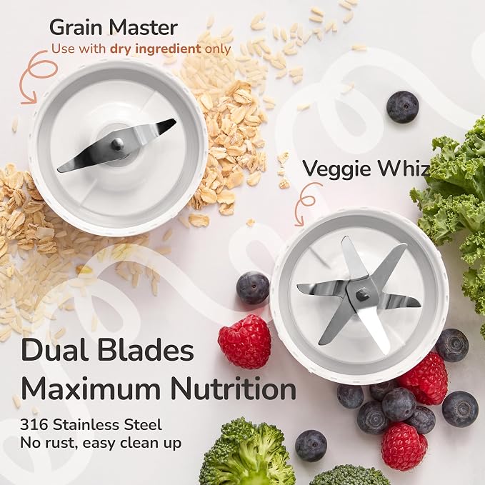 250W Electric Food Maker Machine with 2 Glass Cups, Baby Food Blender, Food Processor Machine and Puree Maker for Smoothies