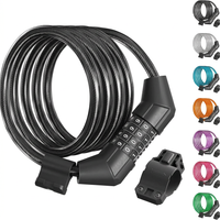 4ft bike cable lock with 4-digit combination for easy security
