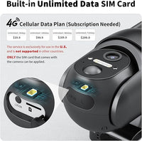 4G LTE cellular camera with SIM card, offering reliable outdoor monitoring without Wi-Fi.
