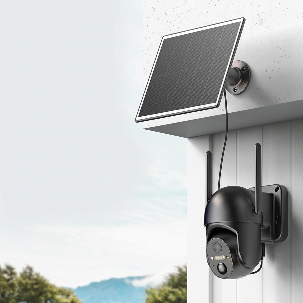 2K color night vision security camera with PIR motion sensor and 4G LTE cellular connectivity.