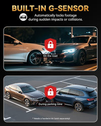 4K+4K Dash Cam in Parking Mode, Providing 24H Security for Your Car
